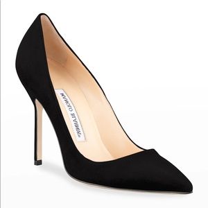 Manolo Blahnik Seude Pointed Toe Pump